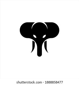 
black elephant head logo, elephant vector icon