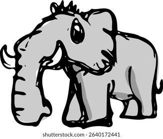 Black Elephant Isolated Animal Vector