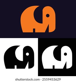 Black Elephant Logo.can be used for your brand logo or company logo