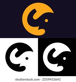 Black Elephant Logo.can be used for your brand logo or company logo