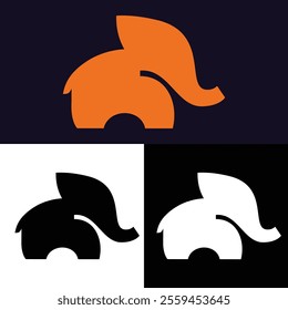 Black Elephant Logo.can be used for your brand logo or company logo