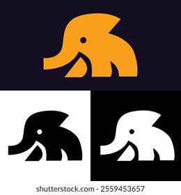Black Elephant Logo.can be used for your brand logo or company logo