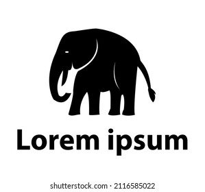 BLACK ELEPHANT SHADOW LOGO VECTOR 