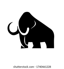 Black elephant silhouette. Vector shadow. Laser cutting path