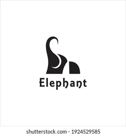 Black Elephant  simple and minimalist  icon  logo design 
flat and monochrome concept