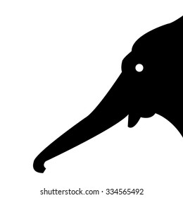 Black Elephant Vector