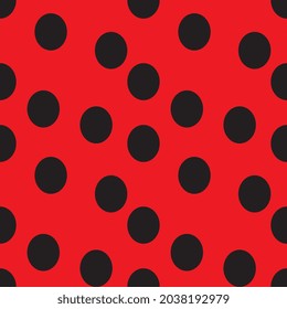 black ellipse on red background - fabric pattern, texture, background, wallpaper, wrapping paper, cushion cover and carpet pattern. 
