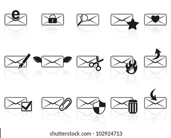black email icons set