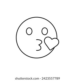  black emoticon Bold line icon. Images are a vector, editable stroke. Made with precision and an eye for quality.