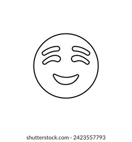  black emoticon Bold line icon. Images are a vector, editable stroke. Made with precision and an eye for quality.