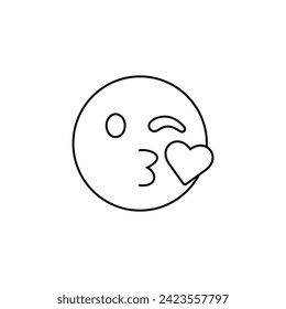  black emoticon Bold line icon. Images are a vector, editable stroke. Made with precision and an eye for quality.