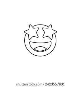  black emoticon Bold line icon. Images are a vector, editable stroke. Made with precision and an eye for quality.