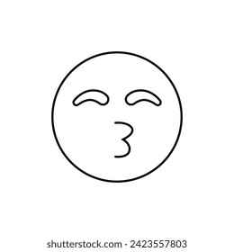  black emoticon Bold line icon. Images are a vector, editable stroke. Made with precision and an eye for quality.