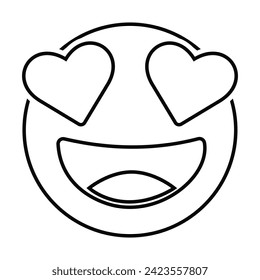  black emoticon Bold line icon. Images are a vector, editable stroke. Made with precision and an eye for quality.