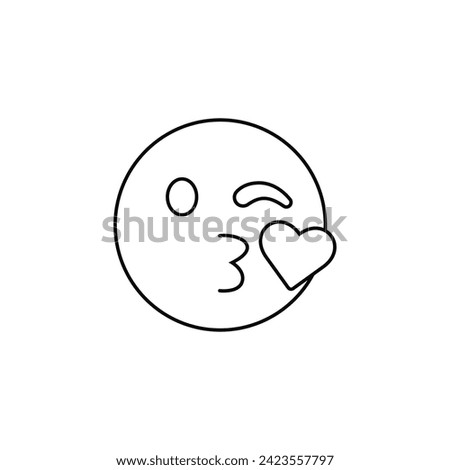  black emoticon Bold line icon. Images are a vector, editable stroke. Made with precision and an eye for quality.