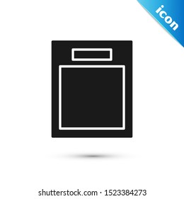 Black Empty form icon isolated on white background. File icon. Checklist icon. Business concept.  Vector Illustration