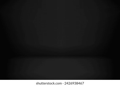 Black empty room. Abstract background. Template for design 