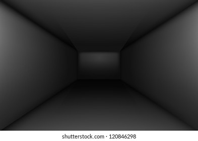 Black empty room interior.  Illustration for design