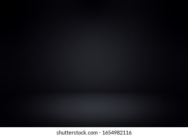 Black empty room studio gradient used for background and display your products - Vector