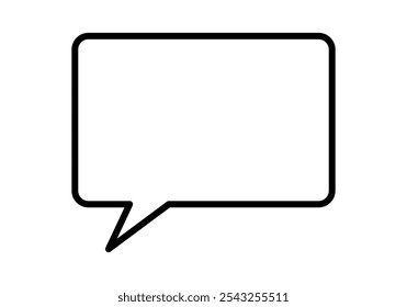 Black empty speech bubble icon