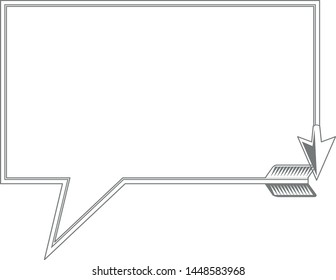 Black and empty strokes in white background