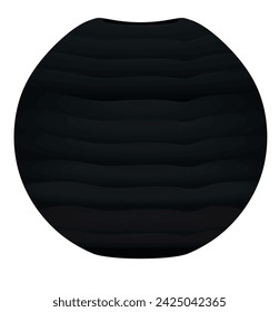 Black empty vase. vector illustration