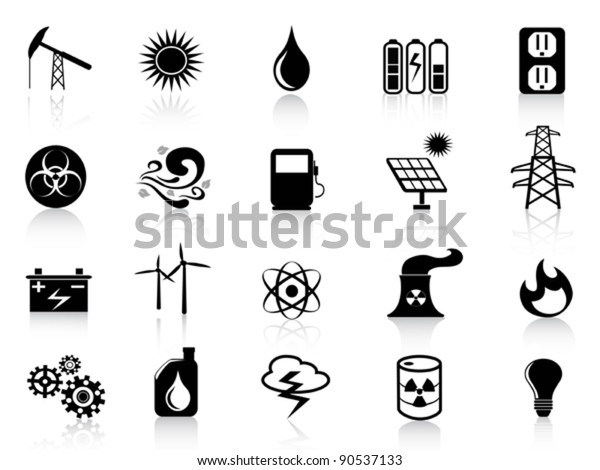 Black Energy Icon Stock Vector (Royalty Free) 90537133