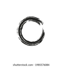 Black Enso Symbol Vector Round Oil Stock Vector (Royalty Free ...