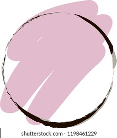 Black enso zen circle on background. Vector illustration. - stock vector

