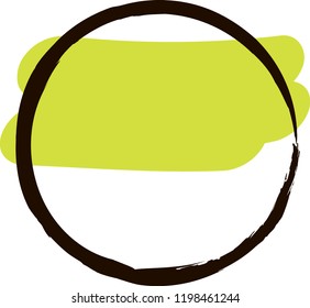 Black enso zen circle on background. Vector illustration. - stock vector
