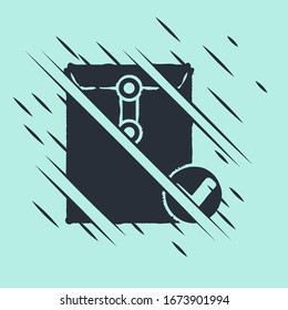 Schwarzer Umschlag und Häkchen Symbol einzeln auf grünem Hintergrund. Erfolgreiche E-Mail-Zustellung, E-Mail-Zustellbestätigung. Glitzer Stil. Vektorillustration-Illustration