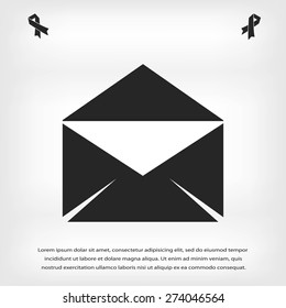black envelope icon