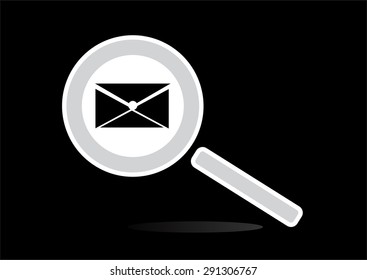 Black envelope icon