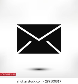 black envelope icon