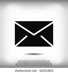 black envelope icon