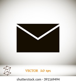 black envelope icon
