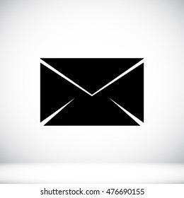 black envelope icon, vector best flat, EPS