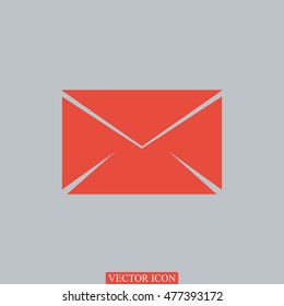 black envelope icon, vector best flat icon, EPS