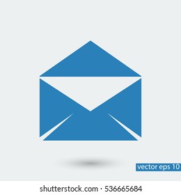 black envelope icon, vector best flat icon, EPS
