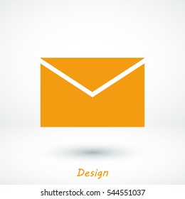 black envelope icon, vector best flat icon, EPS