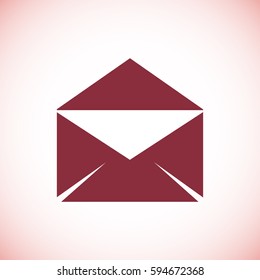 black envelope icon, vector best flat icon, EPS