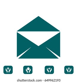 black envelope icon, vector best flat icon, EPS