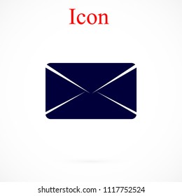 black envelope icon, Vector EPS 10 illustration style