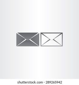 black envelope letter mail vector icons design