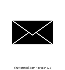 Black envelope letter vector icon