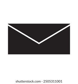black envelope on a white background mail, postman, delivery