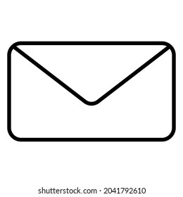 Sobre negro. Esquema de correo. Símbolo de correo electrónico. Sobre transparente