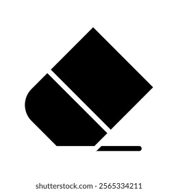 Black eraser icon. Concept of erasing, deleting, and removing.