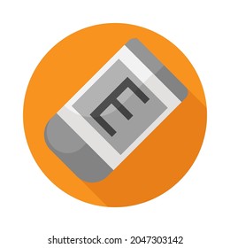 Black eraser icon flat design