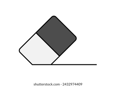 Black eraser icon on white background.